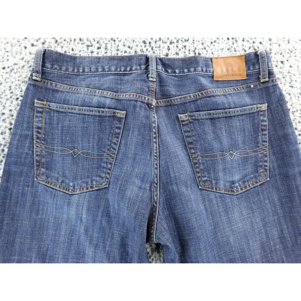 Lucky Brand 221 Jeans Mens 38x30 Straight Fit Dark Wash Stretch Denim‎ Jeans - Picture 12 of 15